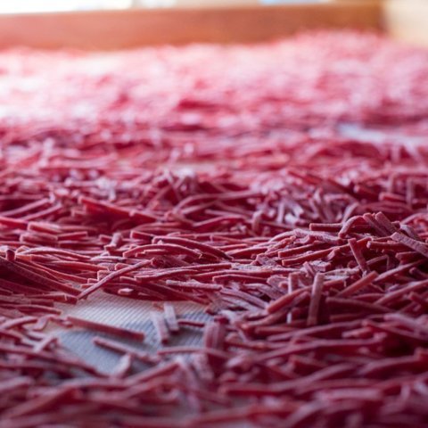 Fideos de remolacha